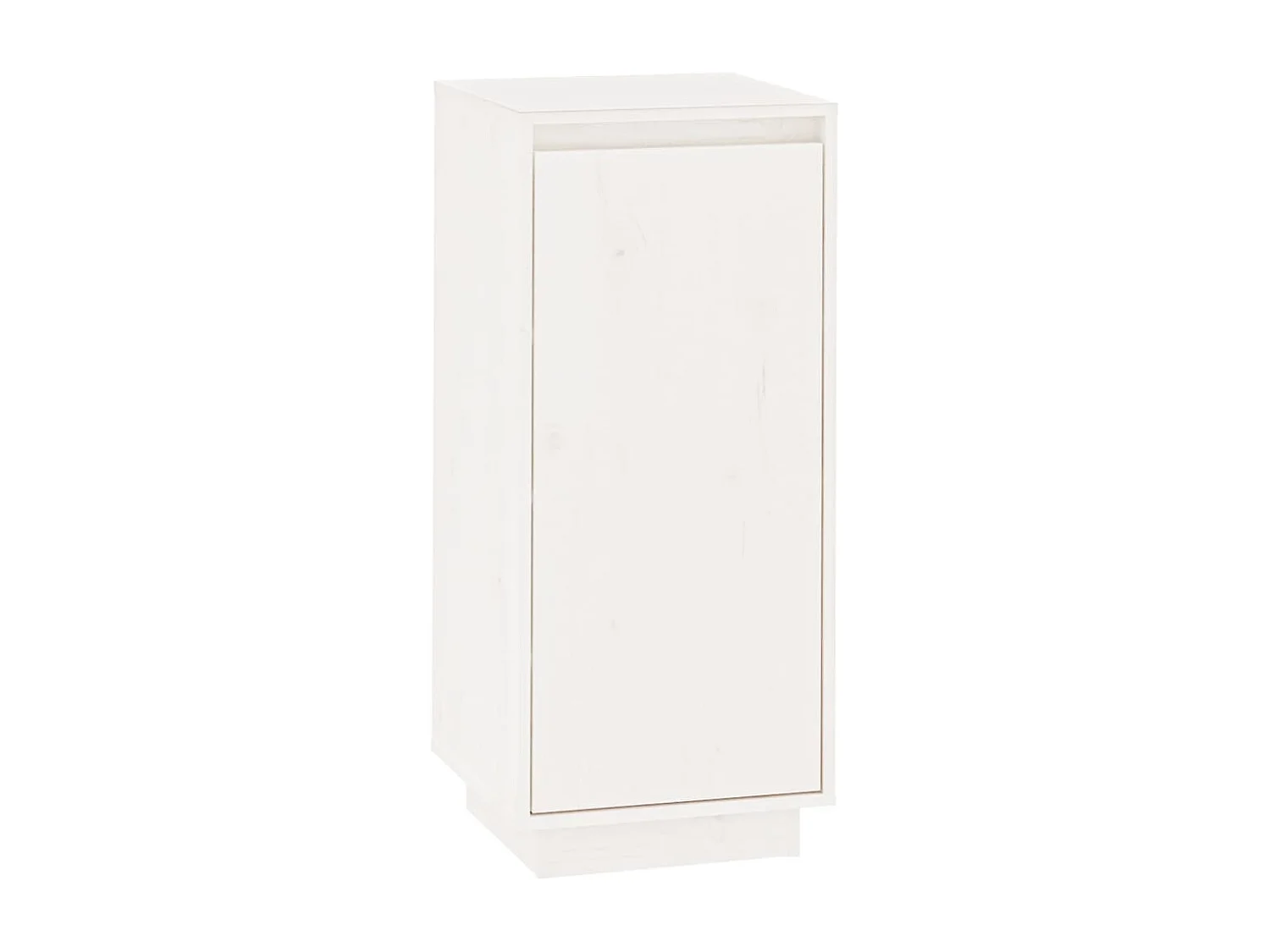 Armario zapatero de madera maciza de pino blanco 35x35x80 cm ES212725