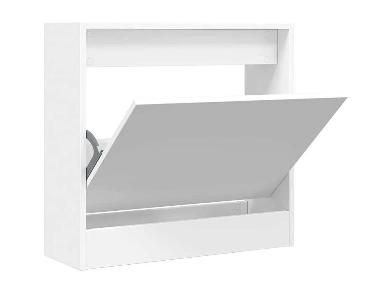 Meuble à chaussures blanc 60x21x57 cm bois d'ingénierie FR47269