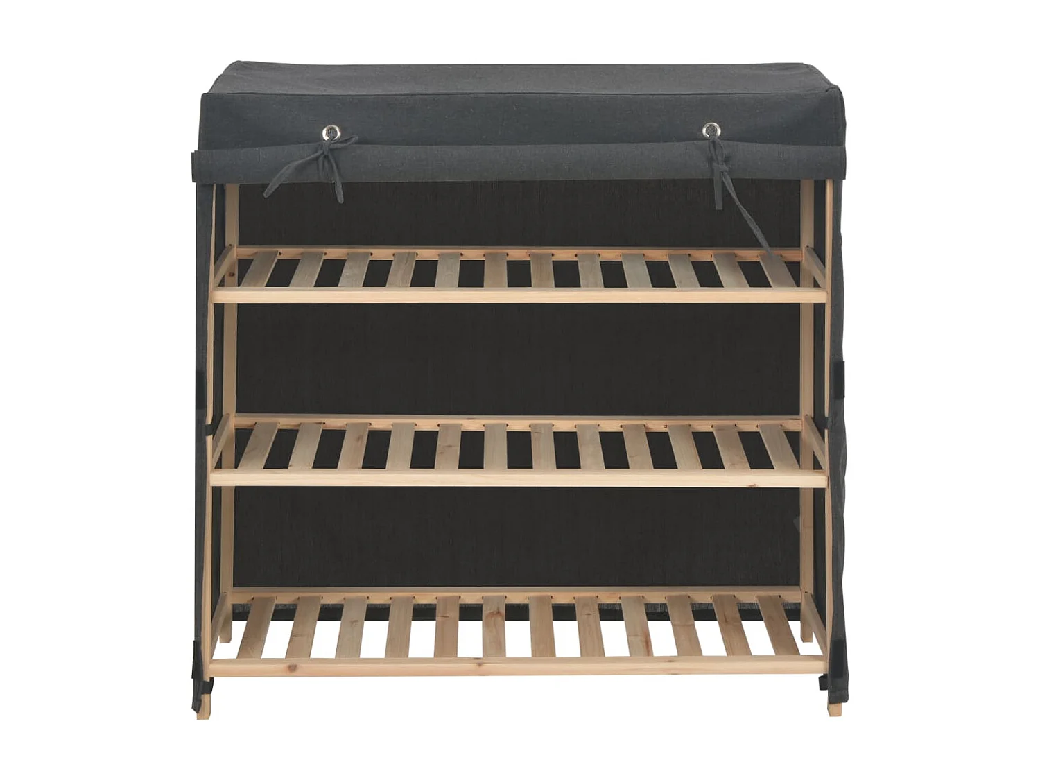 Meuble à chaussures avec housse Gris 79x40x80 cm  Tissu FR65723