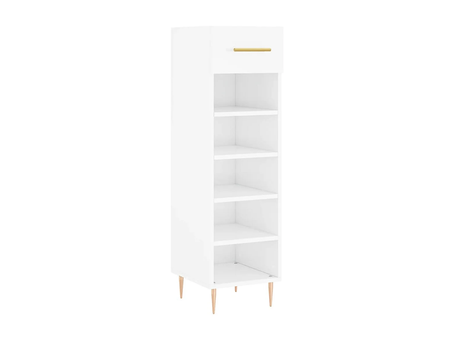 Meuble à chaussure Blanc brillant 30x35x105 cm Bois ingénierie FR15391