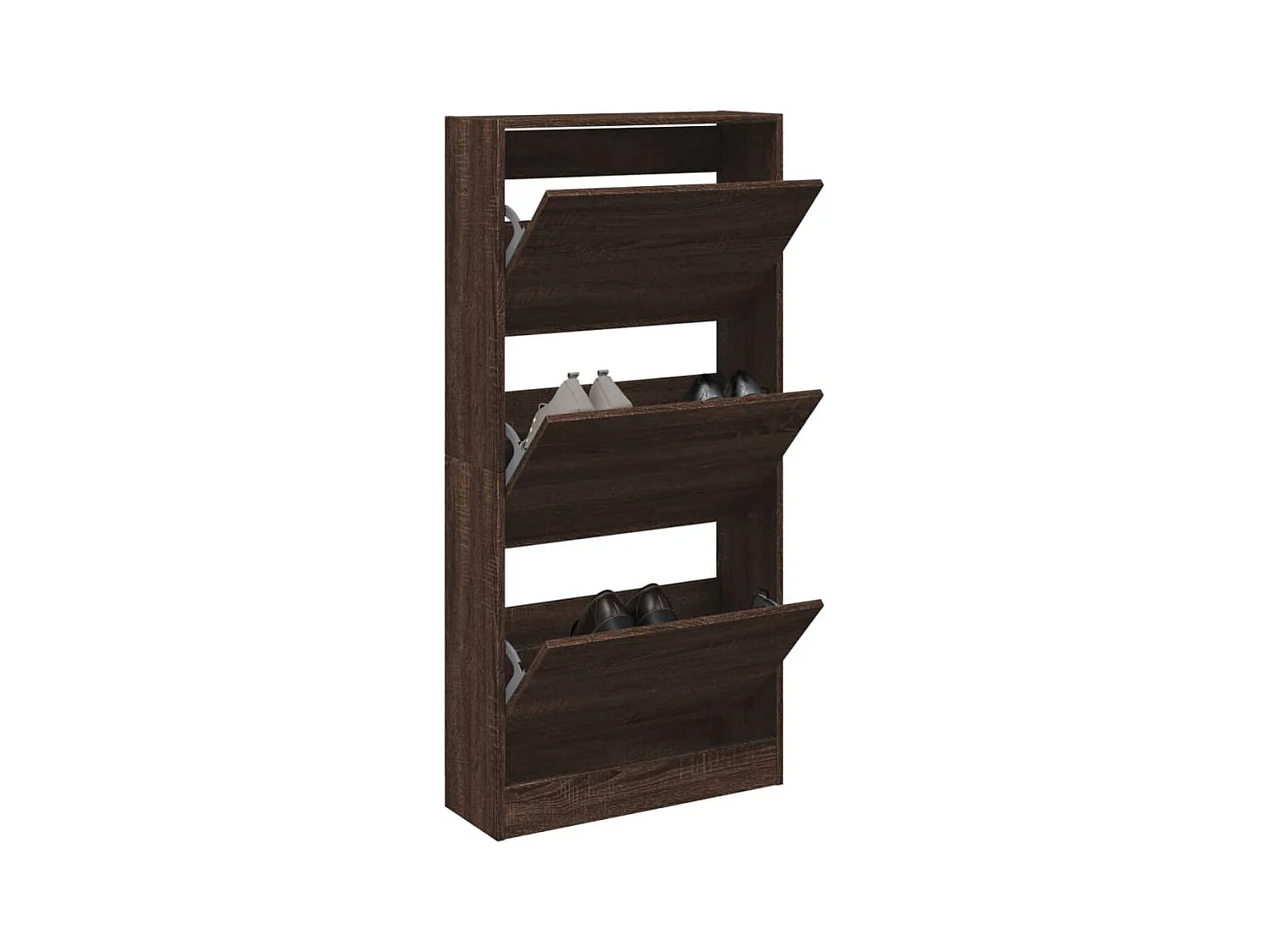 Meuble à chaussures chêne marron 60x21x125,5cm bois ingénierie FR72260