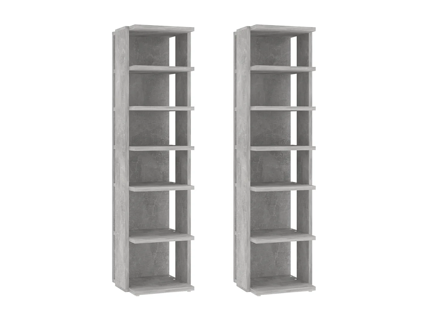 Meubles à chaussures 2 pcs Gris béton 27,5x27x102 cm FR72189