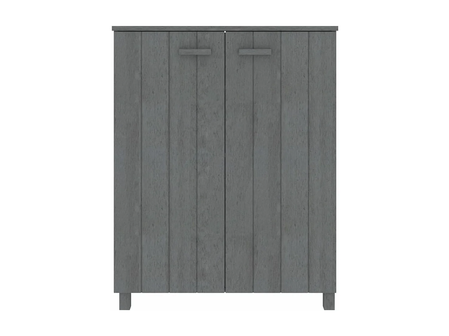 Schoenenkast HAMAR 85x40x108 cm massief grenenhout donkergrijs BE199602