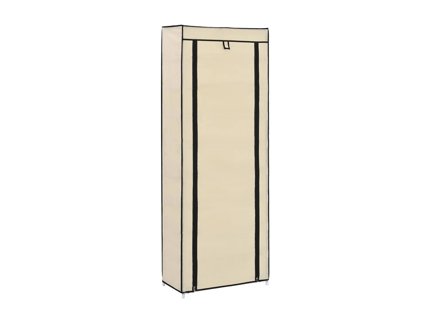 Meuble à chaussures avec housse Crème 57x29x162 cm Tissu FR63383