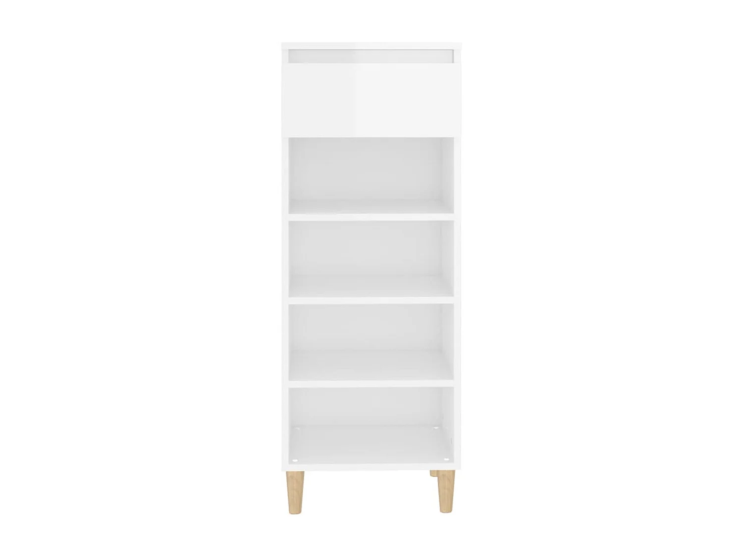 Mueble zapatero madera contrachapada blanco brillo 40x36x105 cm ES881016