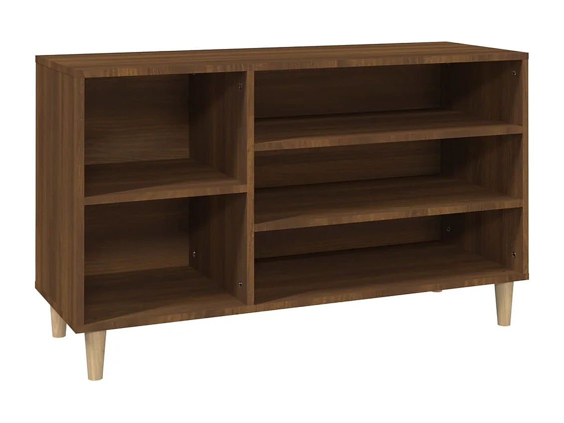 Mueble zapatero madera contrachapada roble marrón 102x36x60 cm ES747745