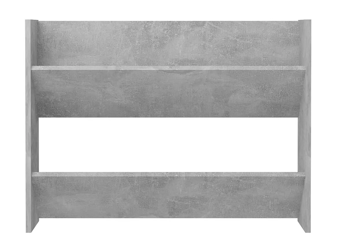 Wandschoenenkast 80x18x60 cm bewerkt hout betongrijs BE445205