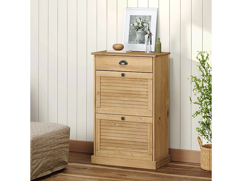 Zapatero VIGO madera maciza de pino 60x35x96 cm ES810961