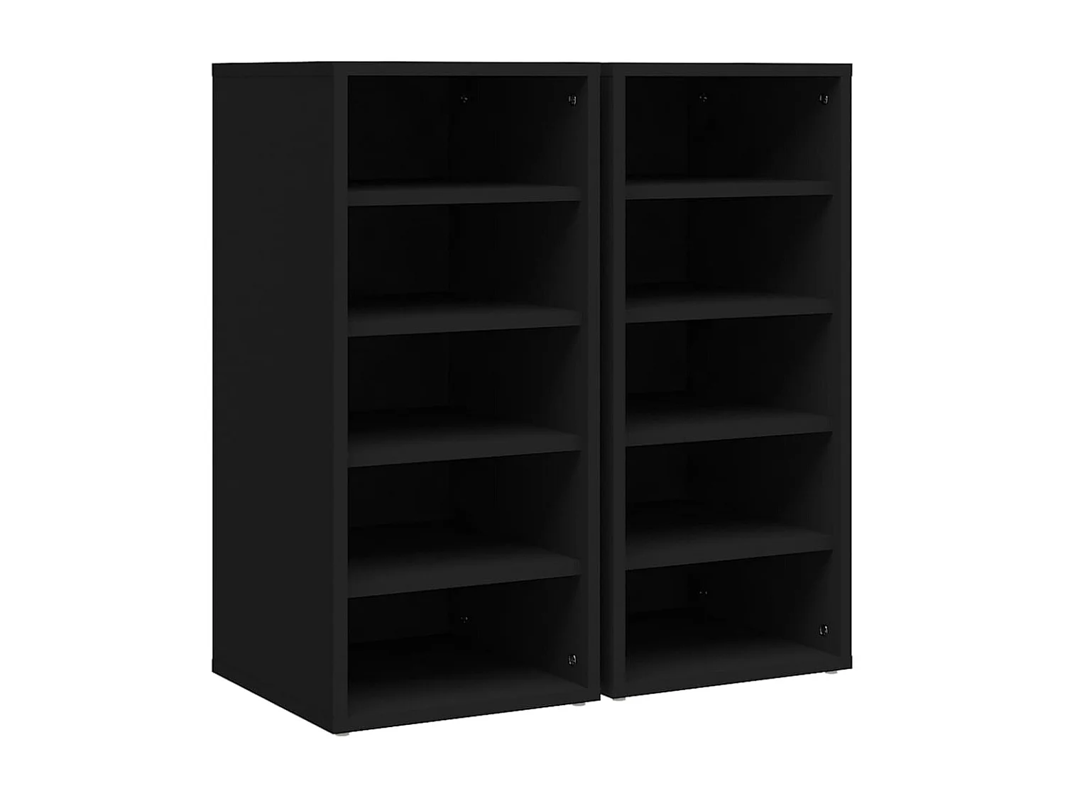 Meubles à chaussures 2 pcs Noir 31,5x35x70cm Bois d'ingénierie FR79197