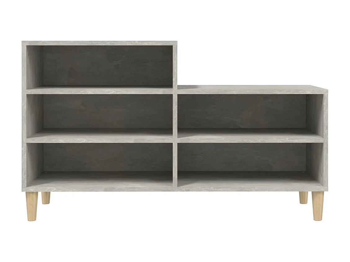 Meuble à chaussures Gris béton 102x36x60 cm Bois d'ingénierie FR11347