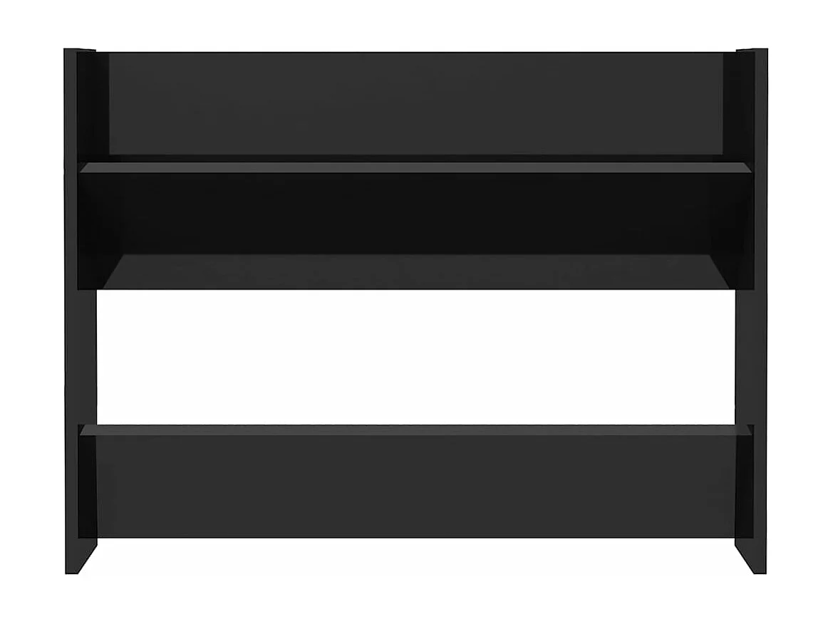 Meuble à chaussures murale noir brillant bois d'ingénierie FR56920