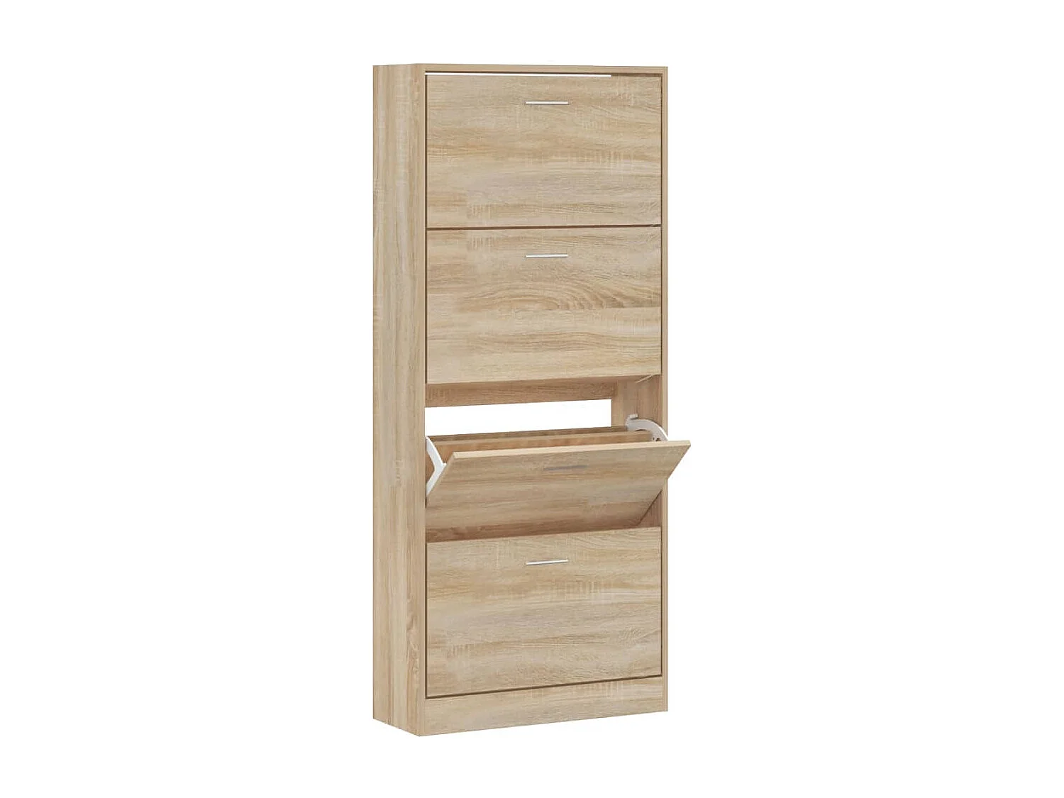 Meuble à chaussures Chêne sonoma 63x24x147cm Bois d'ingénierie FR61929