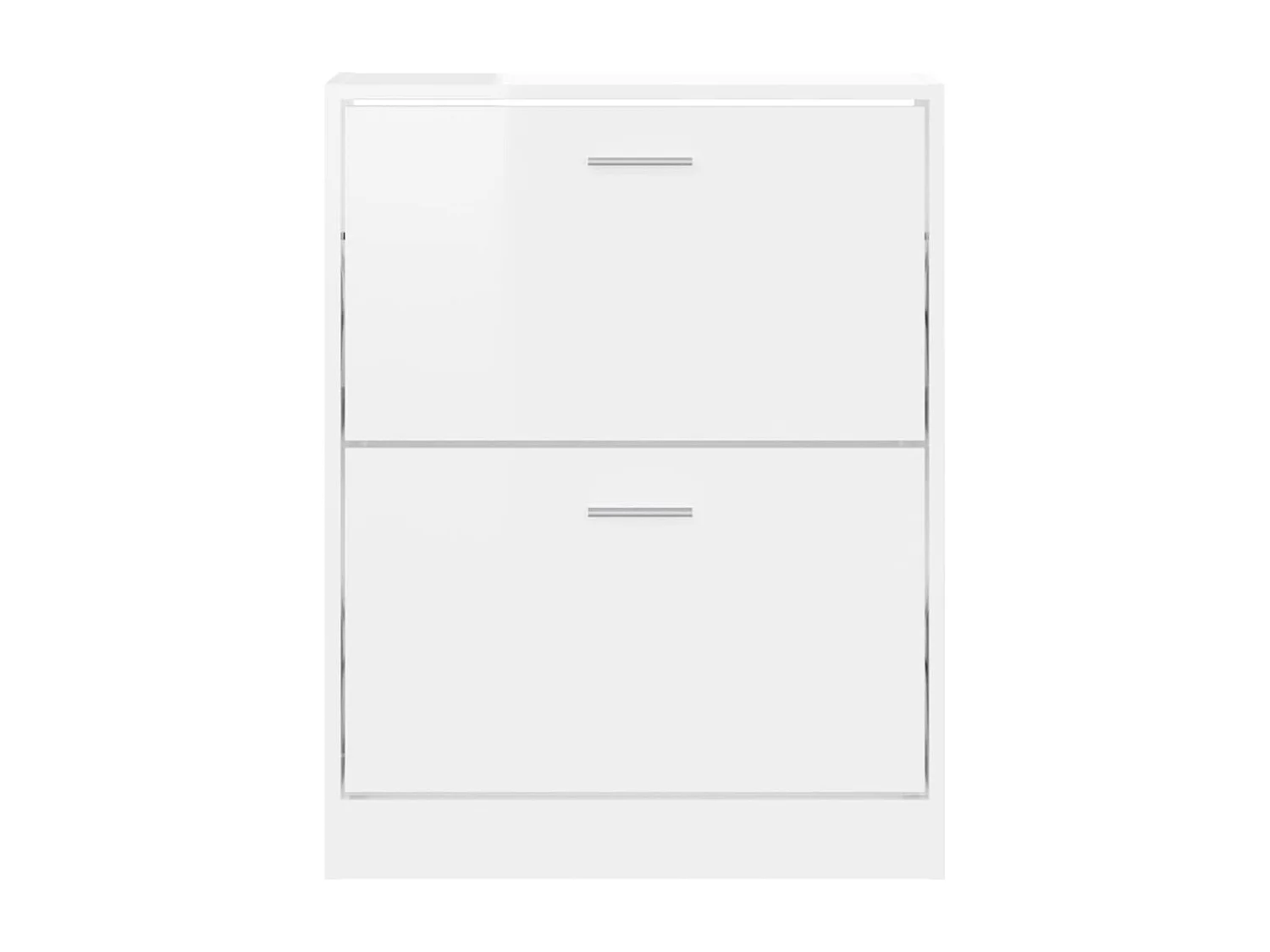 Schoenenkast 59x17x81 cm bewerkt hout hoogglans wit BE328573