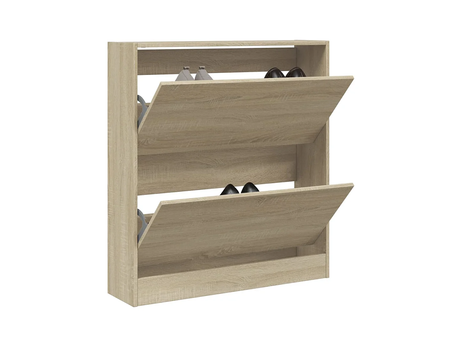 Meuble à chaussures chêne sonoma 80x21x87,5 cm bois ingénierie FR75921