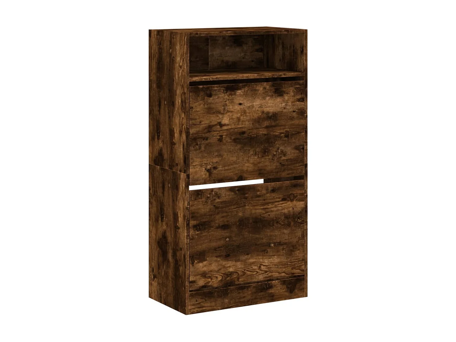 Schoenenkast 60x34x116 cm bewerkt hout gerookt eikenkleurig BE538723