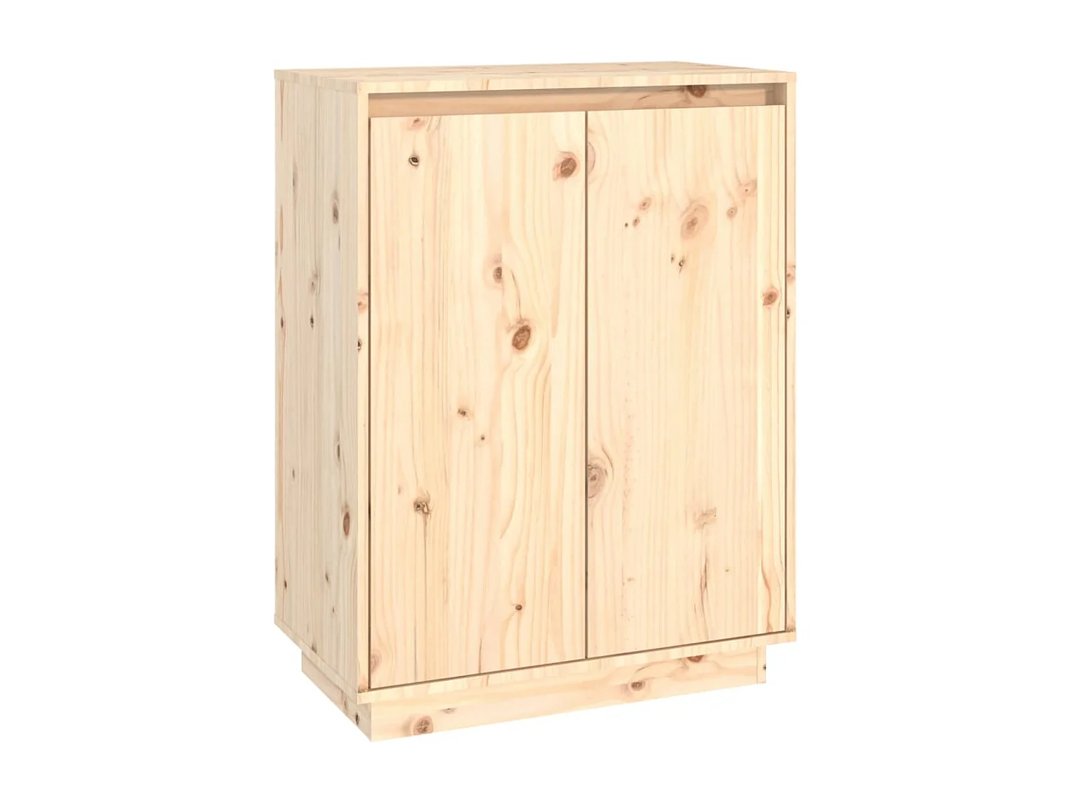 Armario zapatero de madera maciza de pino 60x35x80 cm ES614119