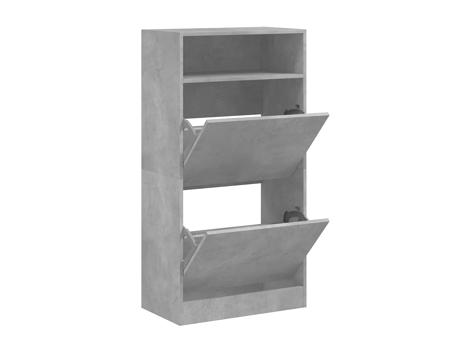 Schoenenkast 60x34x116 cm bewerkt hout betongrijs BE522689