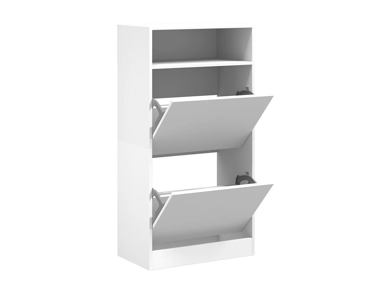 Meuble à chaussures blanc 60x34x116 cm bois d'ingénierie FR82412