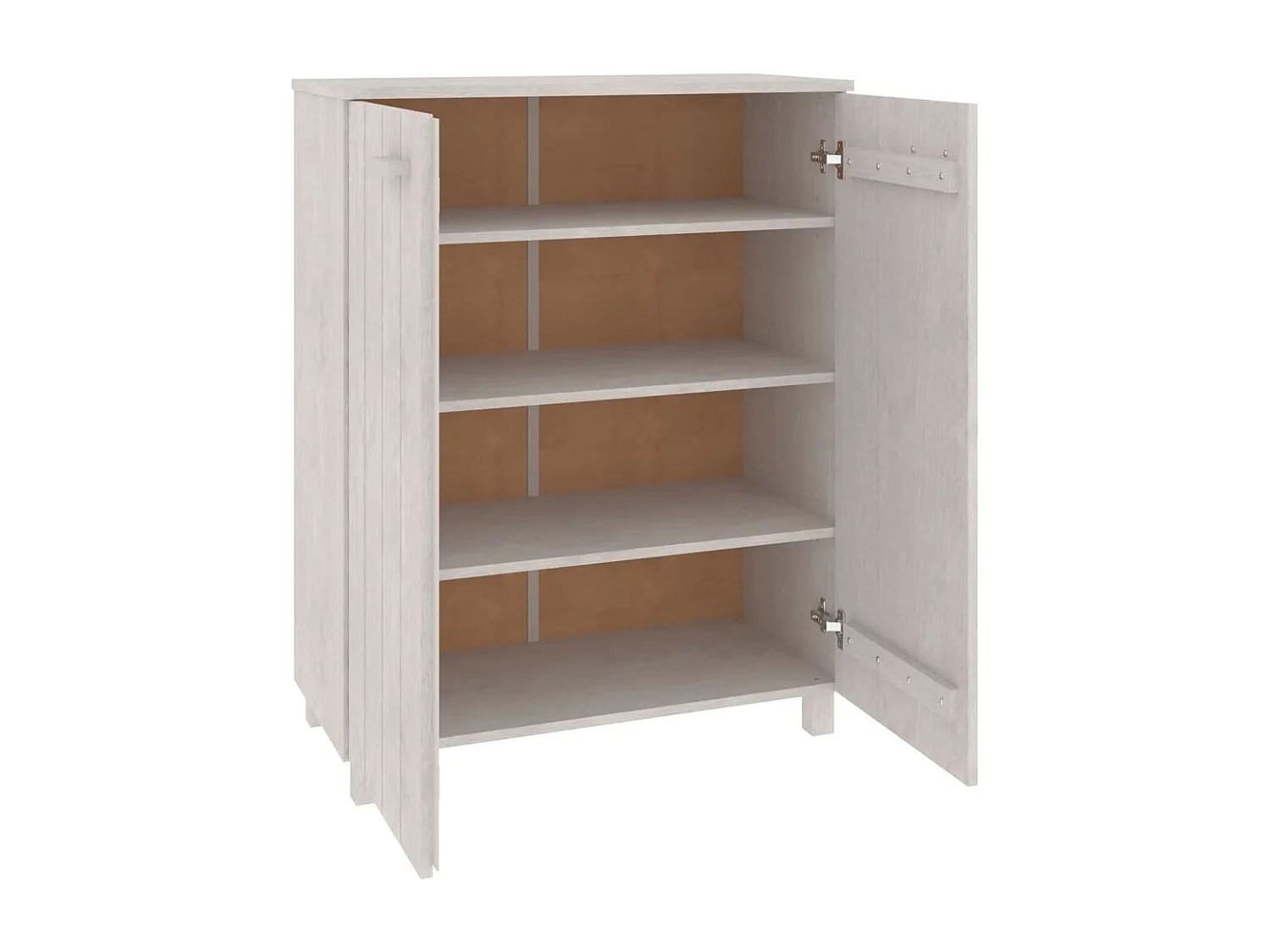 Meuble à chaussures HAMAR Blanc 85x40x108 cm Bois de pin FR50876