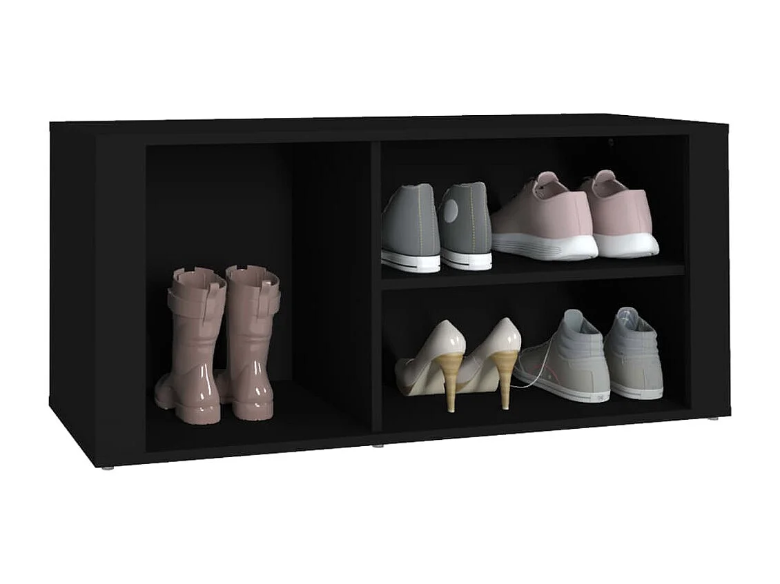 Meuble à chaussures Noir 100x35x45 cm Bois d'ingénierie FR68922