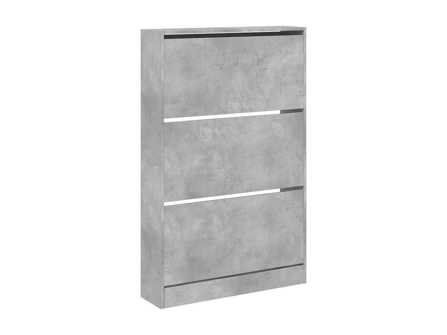 Meuble à chaussures gris béton 80x21x125,5cm bois d'ingénierie FR89473