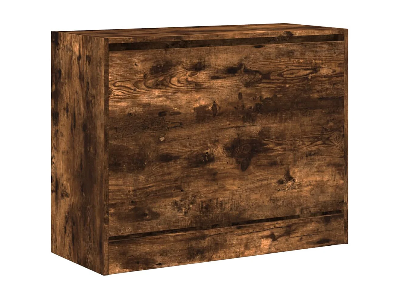 Meuble à chaussures chêne fumé 80x34x63 cm bois d'ingénierie FR50437