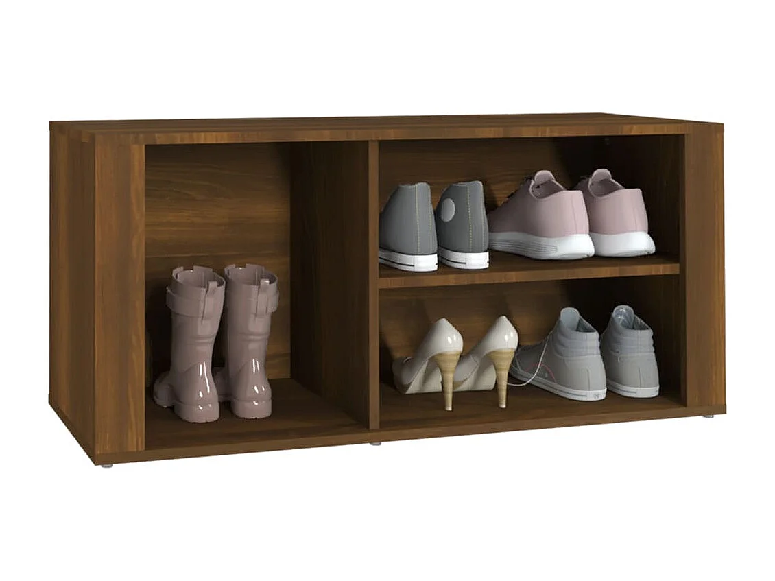 Meuble à chaussures Chêne marron 100x35x45cm Bois d'ingénierie FR83622