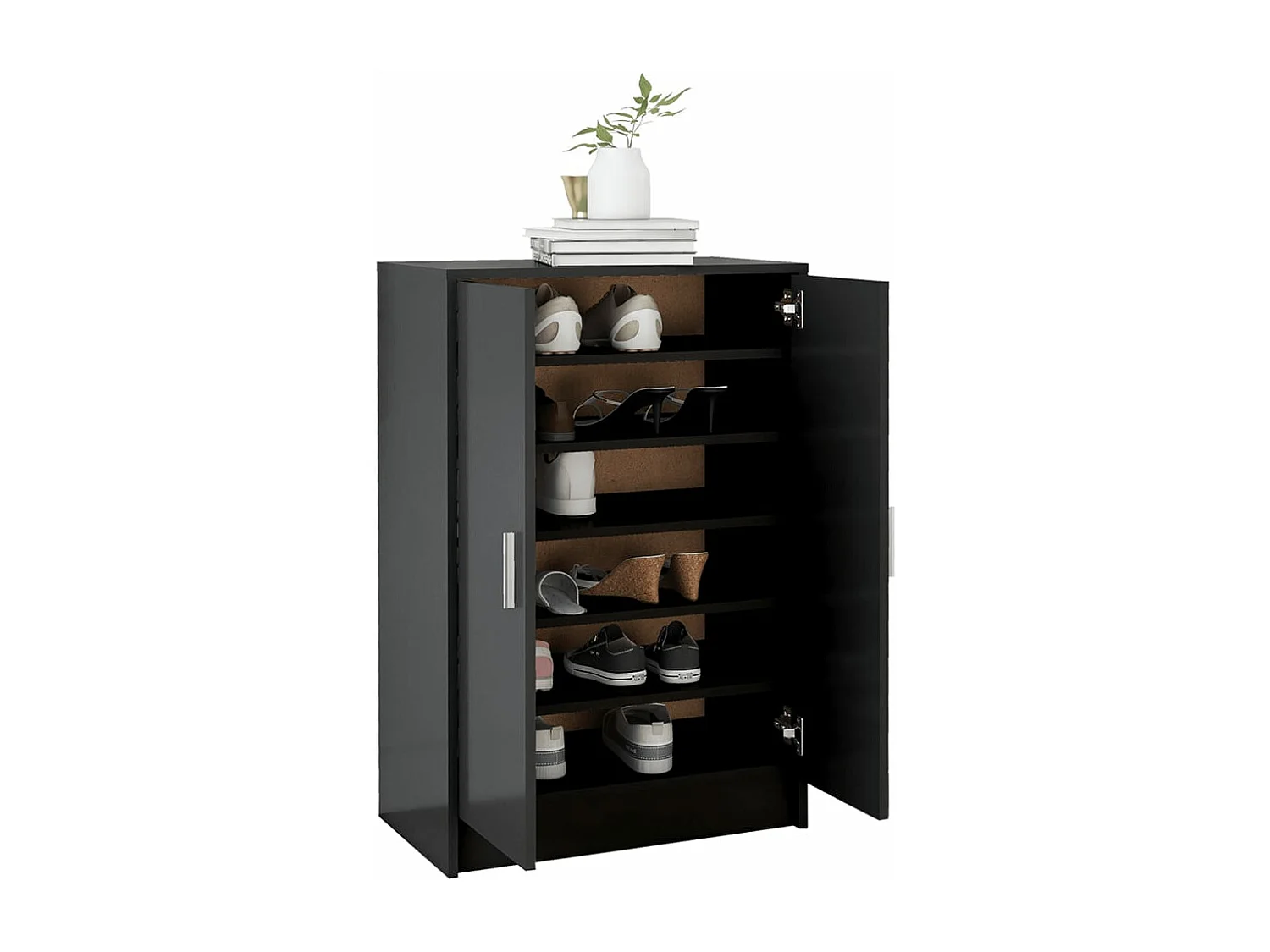 Meuble à chaussures Noir 60x35x92 cm Bois d’ingénierie FR68356