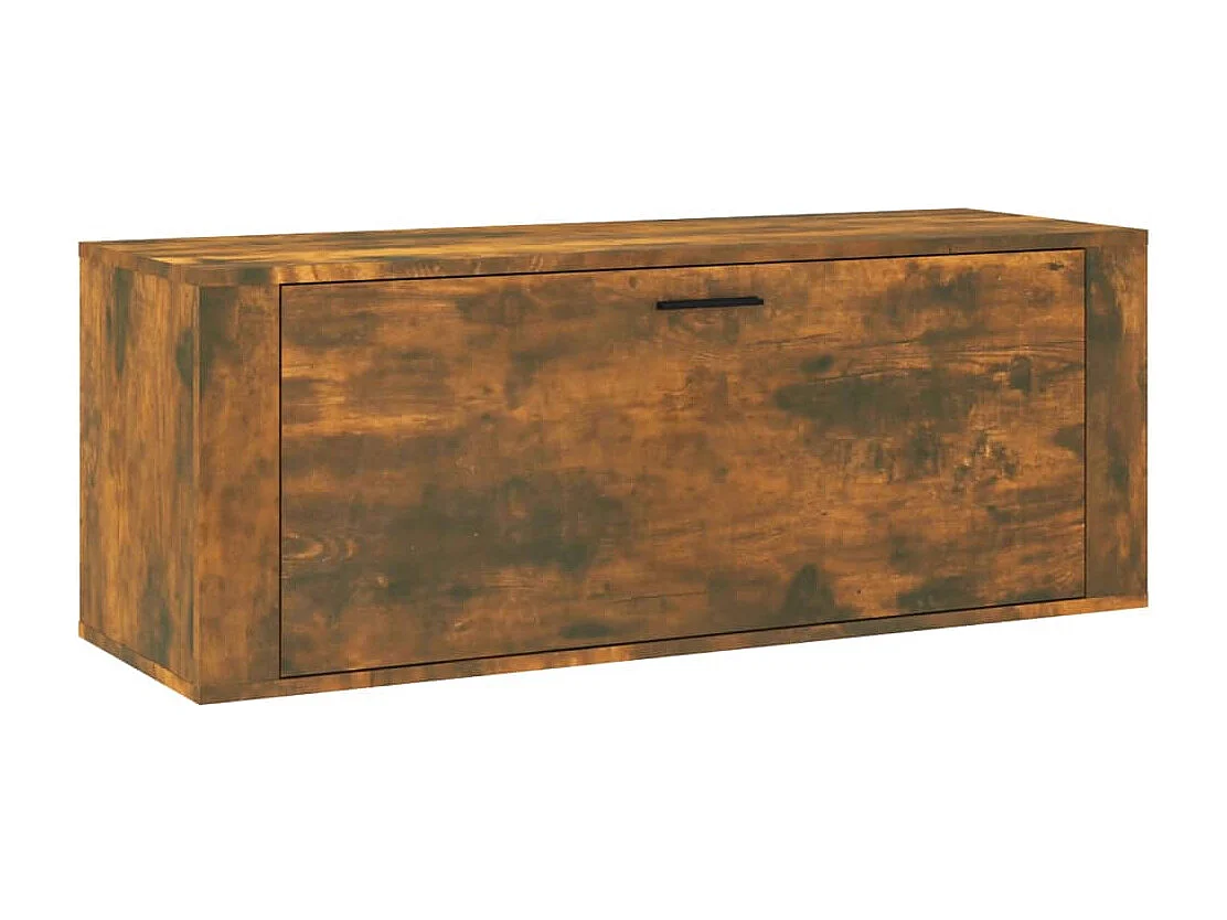 Mueble zapatero pared contrachapada roble ahumado 100x35x38 cm ES197125