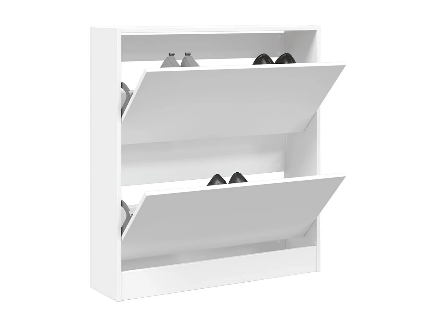 Schoenenkast 80x21x87,5 cm bewerkt hout wit BE604650