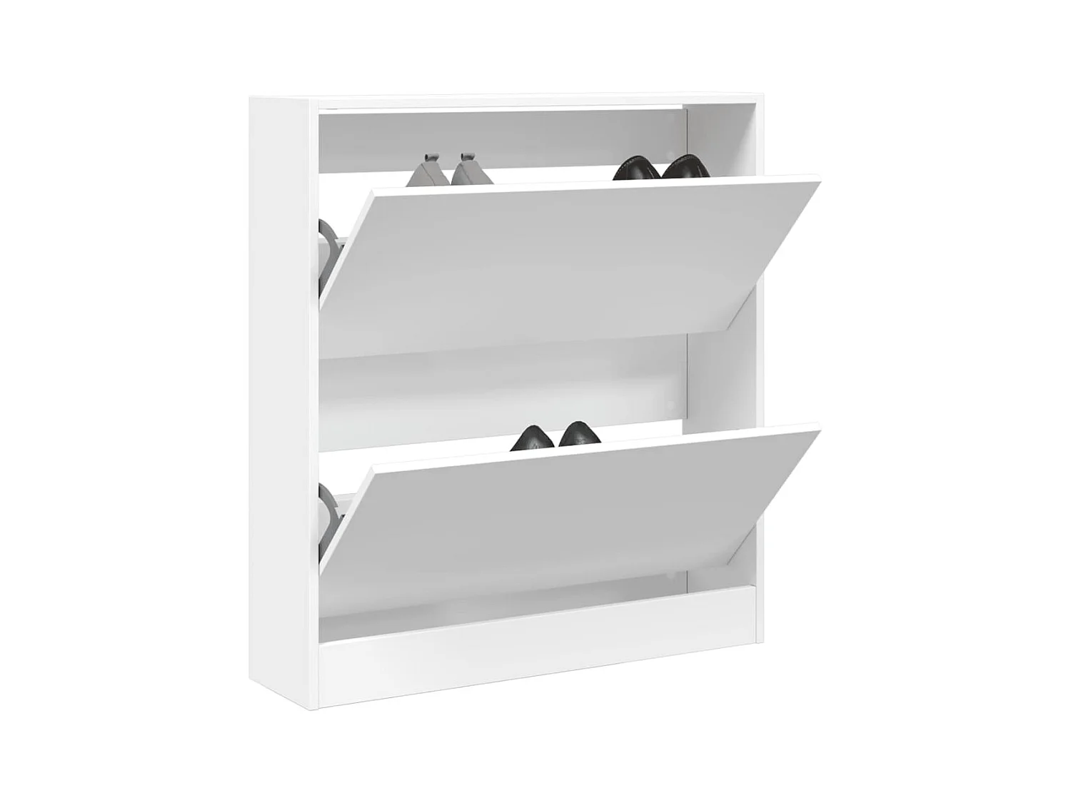 Meuble à chaussures blanc 80x21x87,5 cm bois d'ingénierie FR82591
