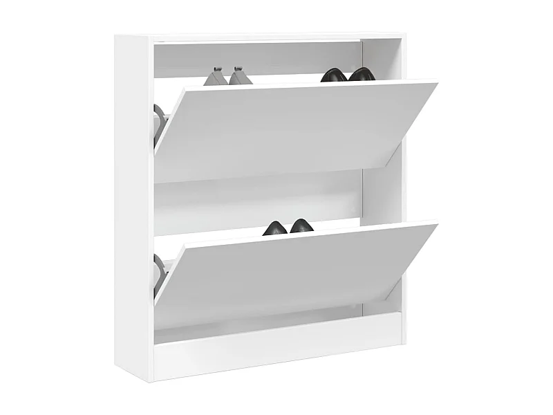 Zapatero de madera de ingeniería blanco 80x21x87,5 cm ES433010