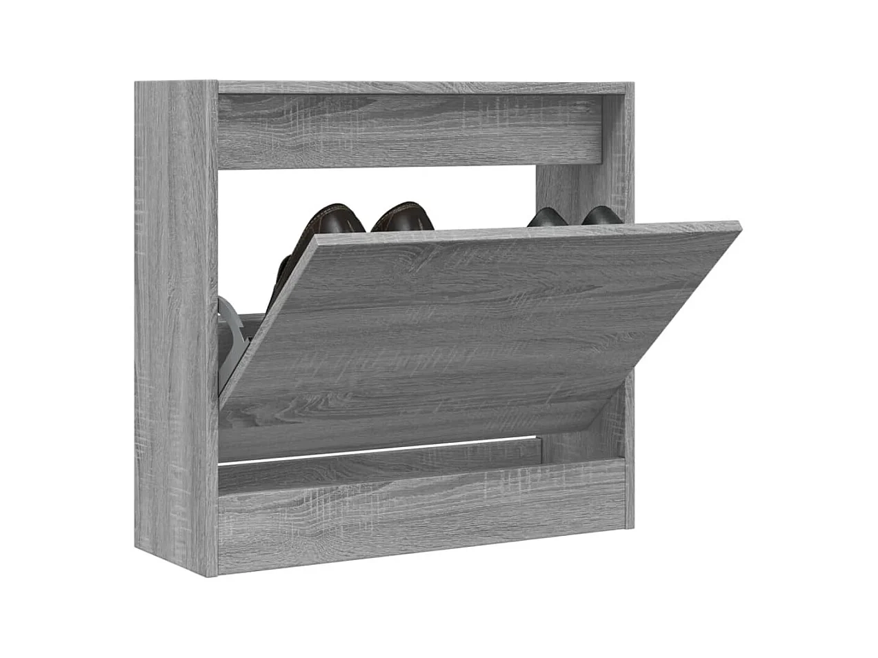 Meuble à chaussures sonoma gris 60x21x57 cm bois d'ingénierie FR95227