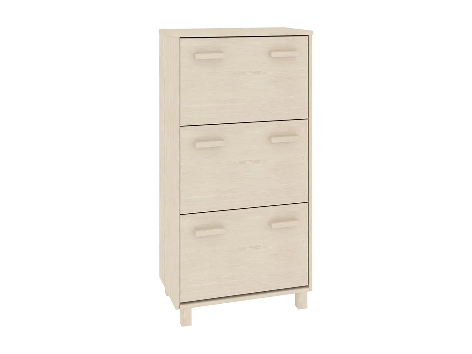 Zapatero HAMAR madera pino maciza marrón miel 59,5x35x117 cm ES528498