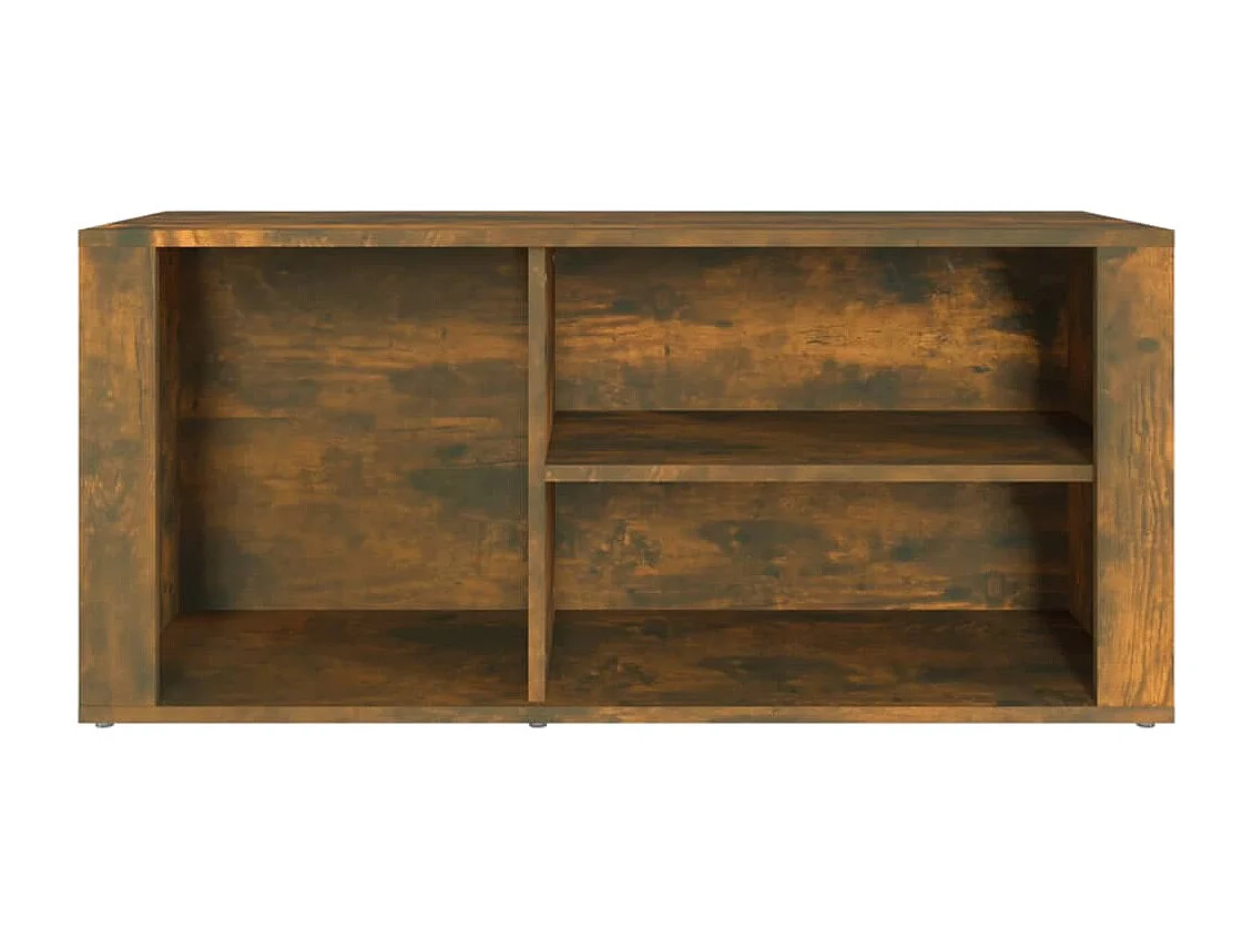 Meuble à chaussures Chêne fumé 100x35x45 cm Bois d'ingénierie FR98973