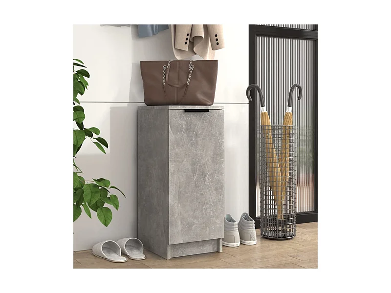 Schoenenkast 30x35x70 cm bewerkt hout betongrijs BE833612