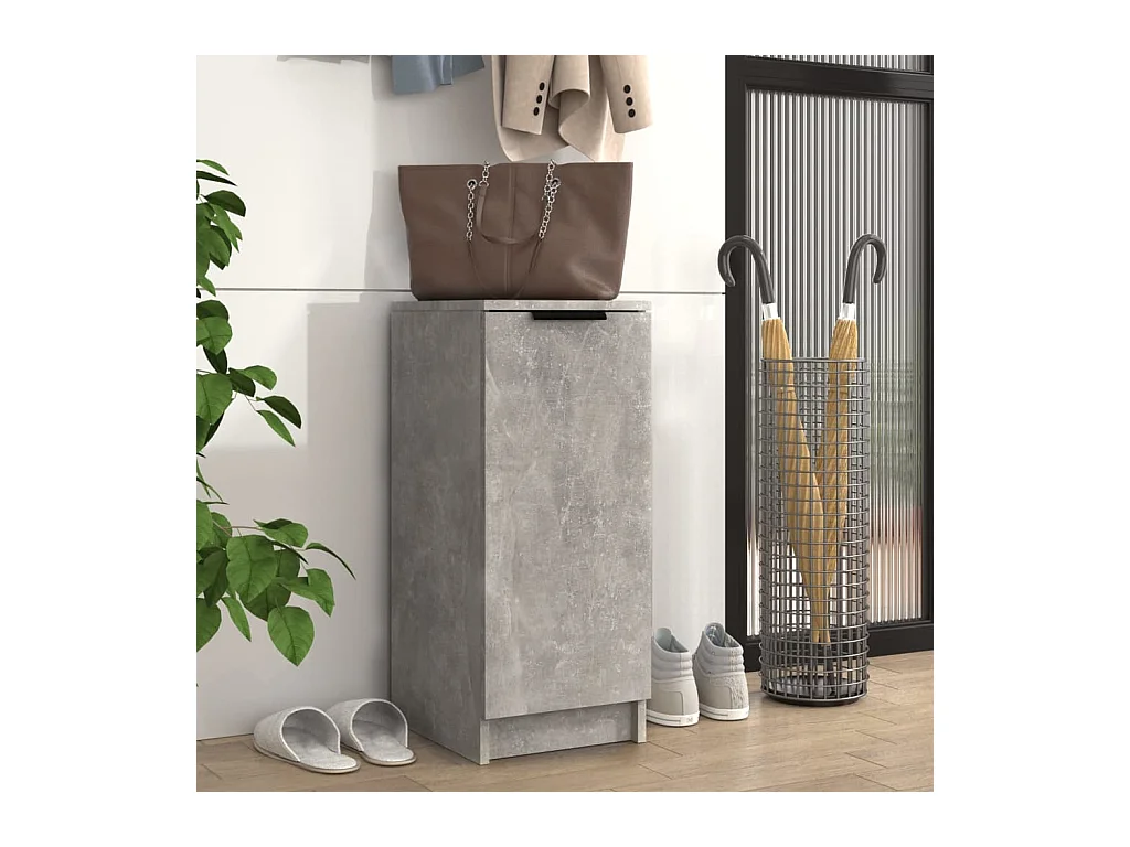 Schoenenkast 30x35x70 cm bewerkt hout betongrijs BE833612