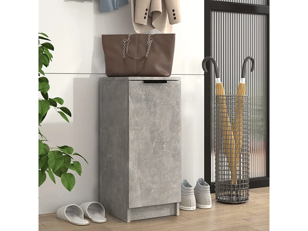 Meuble à chaussures Gris béton 30x35x70 cm Bois d'ingénierie FR64700
