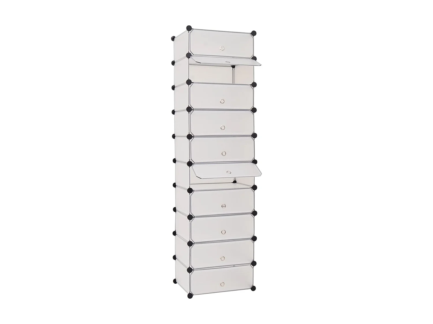 Meuble à chaussures avec 10 compartiments Blanc FR16566