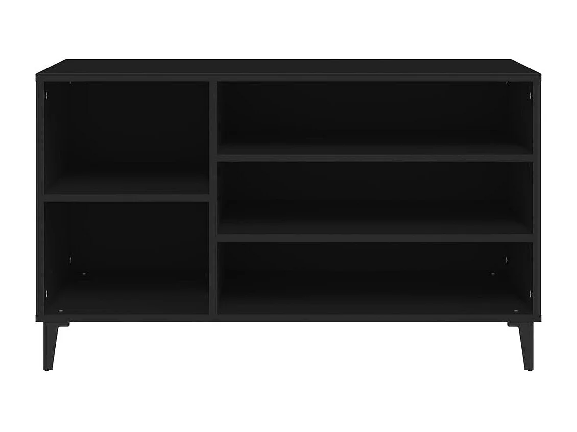 Mueble zapatero madera contrachapada negro 102x36x60 cm ES589119