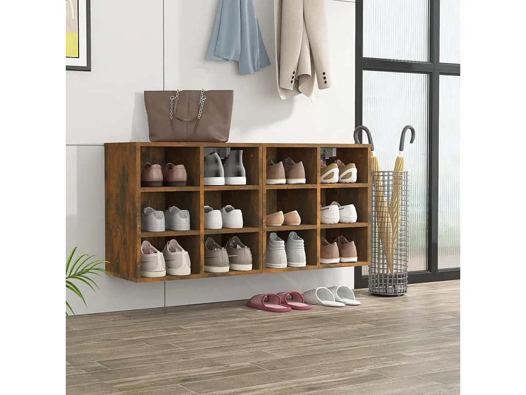 Meubles à chaussures 2 pcs Chêne fumé 52,5x30x50 cm FR39989