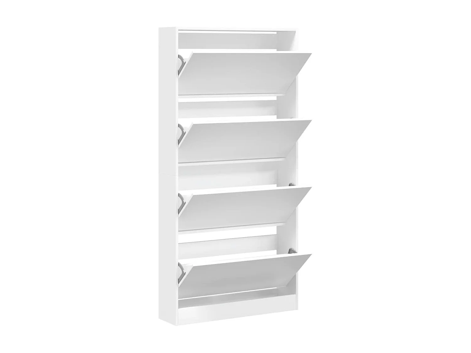 Meuble à chaussures 4 tiroirs rabattables blanc 80x21x163,5 cm FR35378