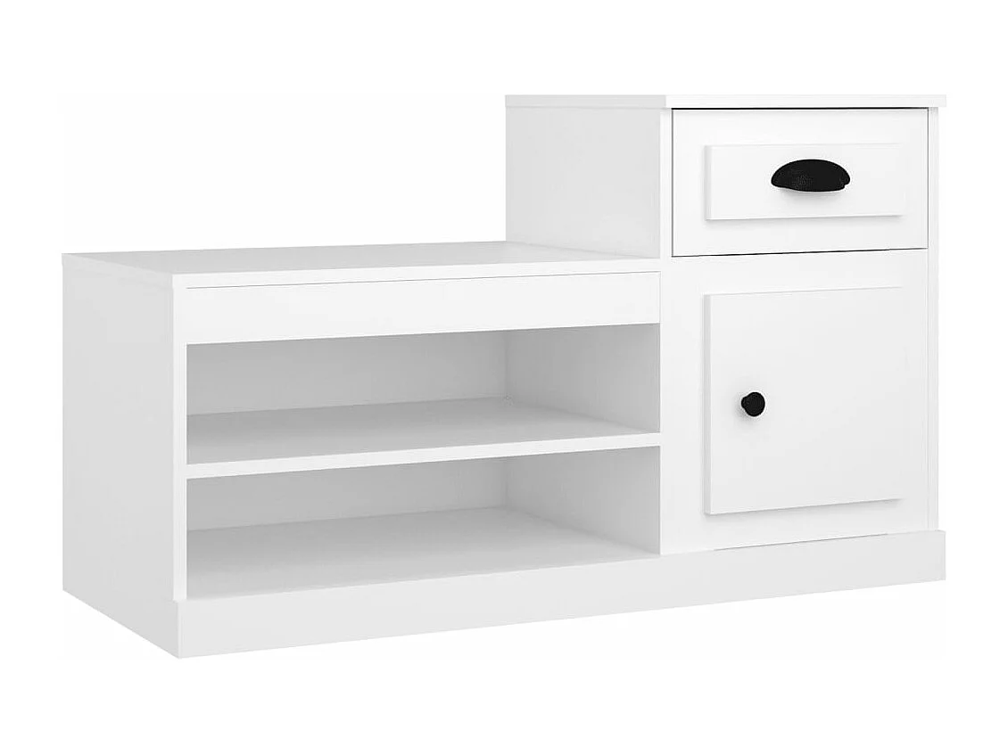 Meuble à chaussures blanc 100x42x60 cm bois d'ingénierie FR48112