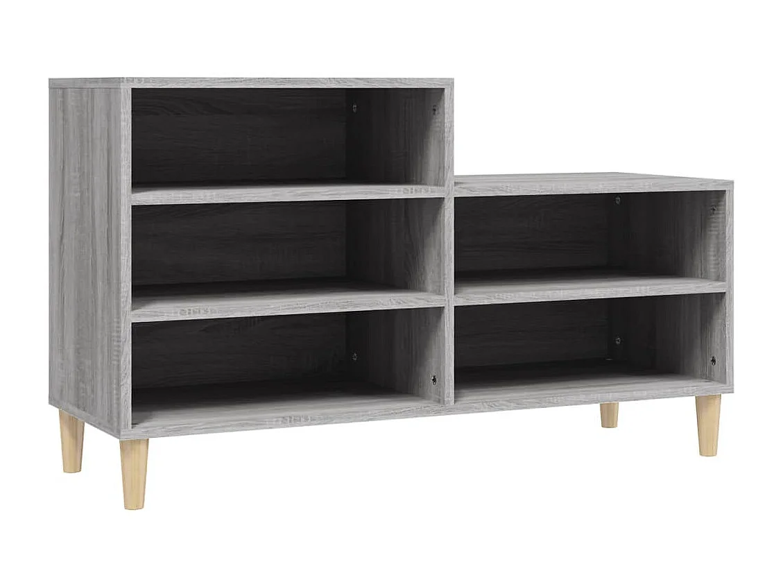 Meuble à chaussures Sonoma gris 102x36x60 cm Bois d'ingénierie FR27602