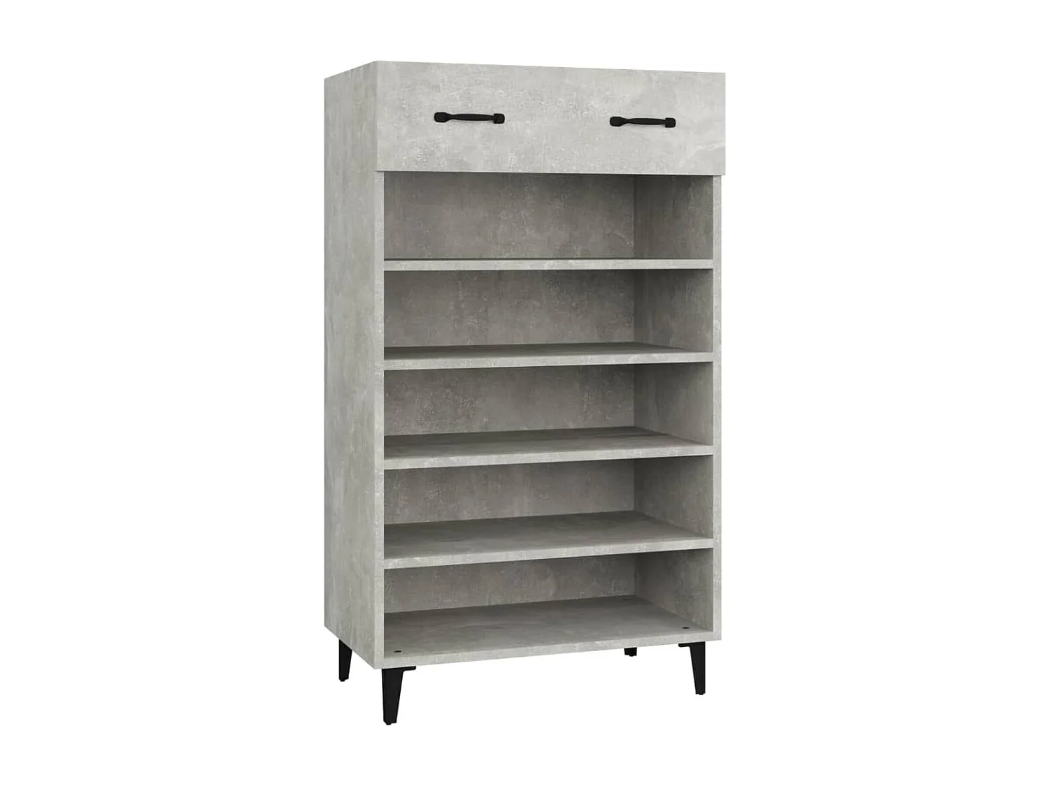 Meuble à chaussures Gris béton 60x35x105 cm Bois d'ingénierie FR91348