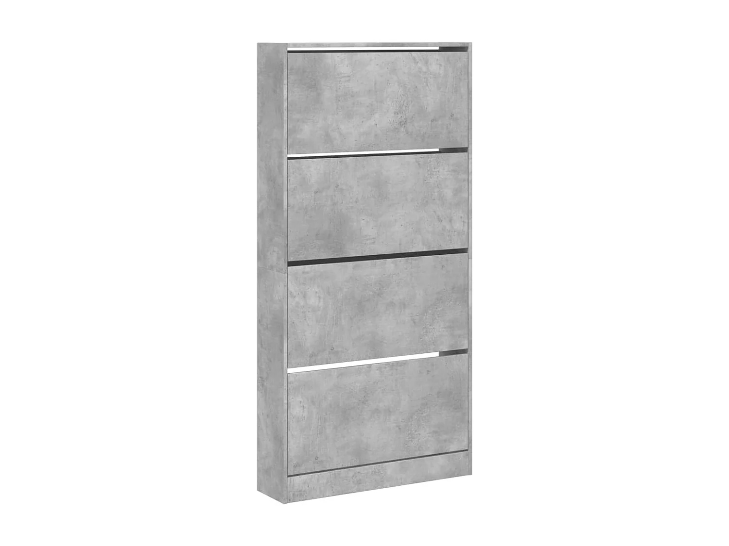 Mueble zapatero 4 cajones abatibles gris hormigón 80x21x163,5cm ES632639