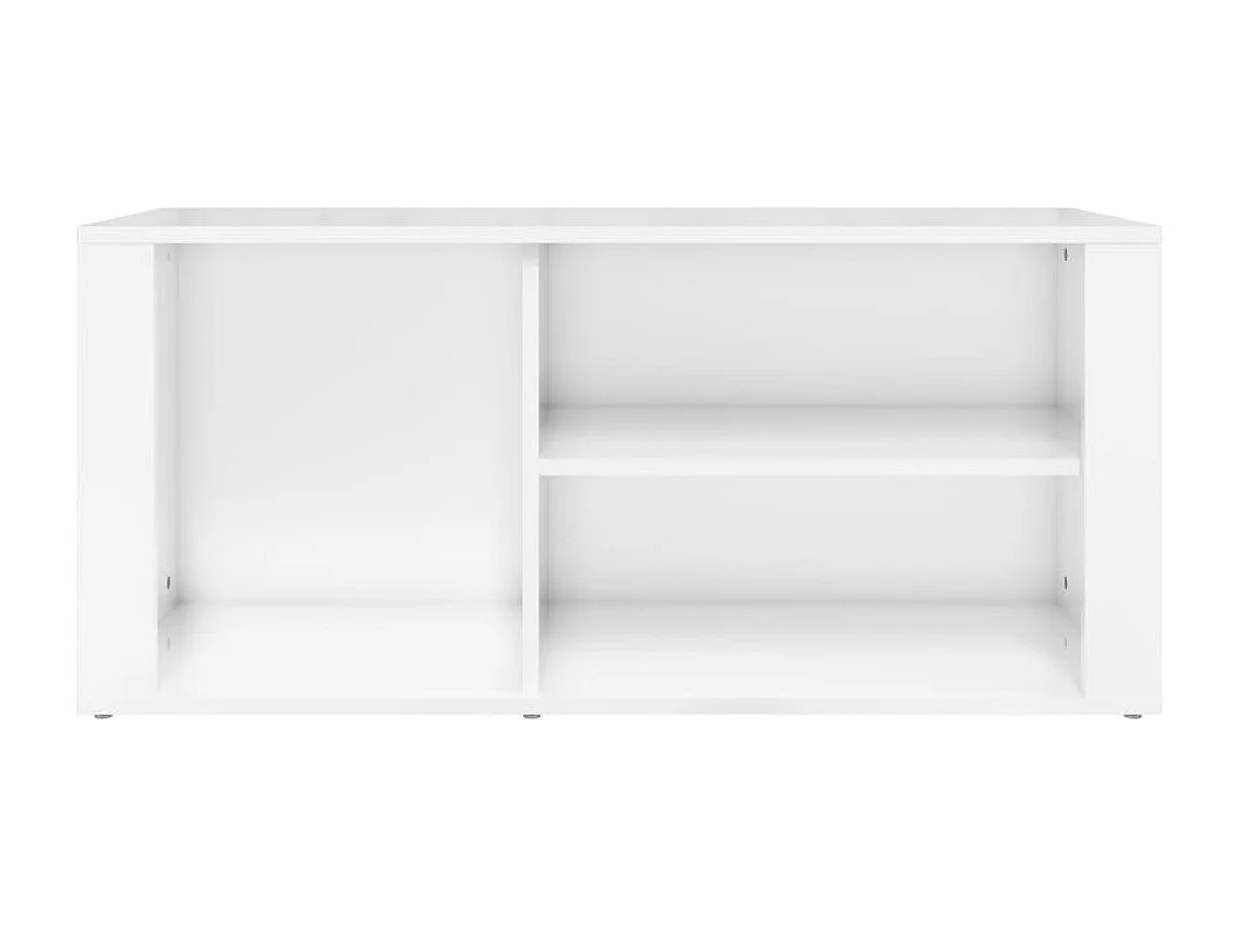 Meuble à chaussure Blanc brillant 100x35x45 cm Bois ingénierie FR12243