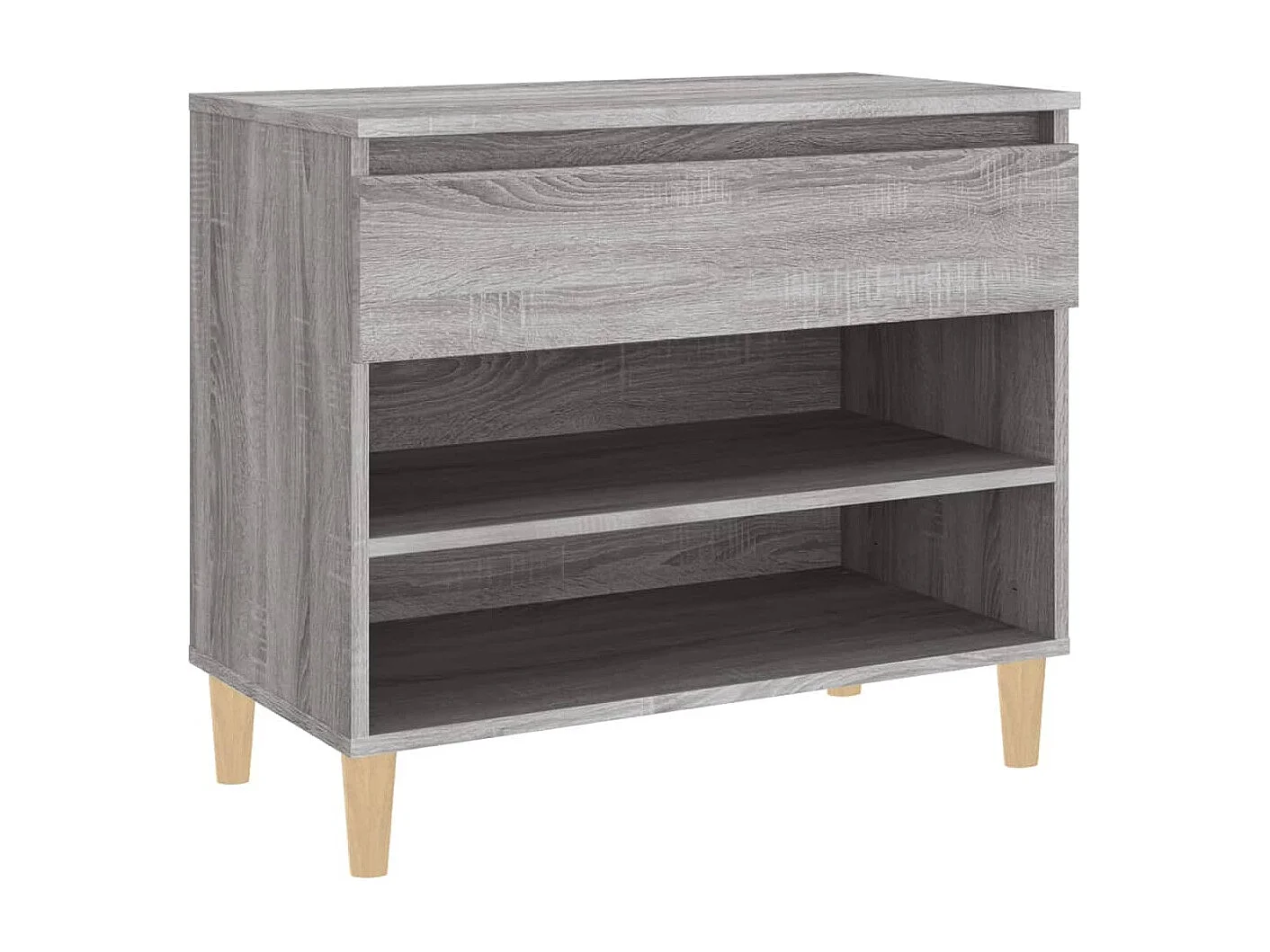 Meuble à chaussures Sonoma gris 70x36x60 cm Bois d'ingénierie FR73597