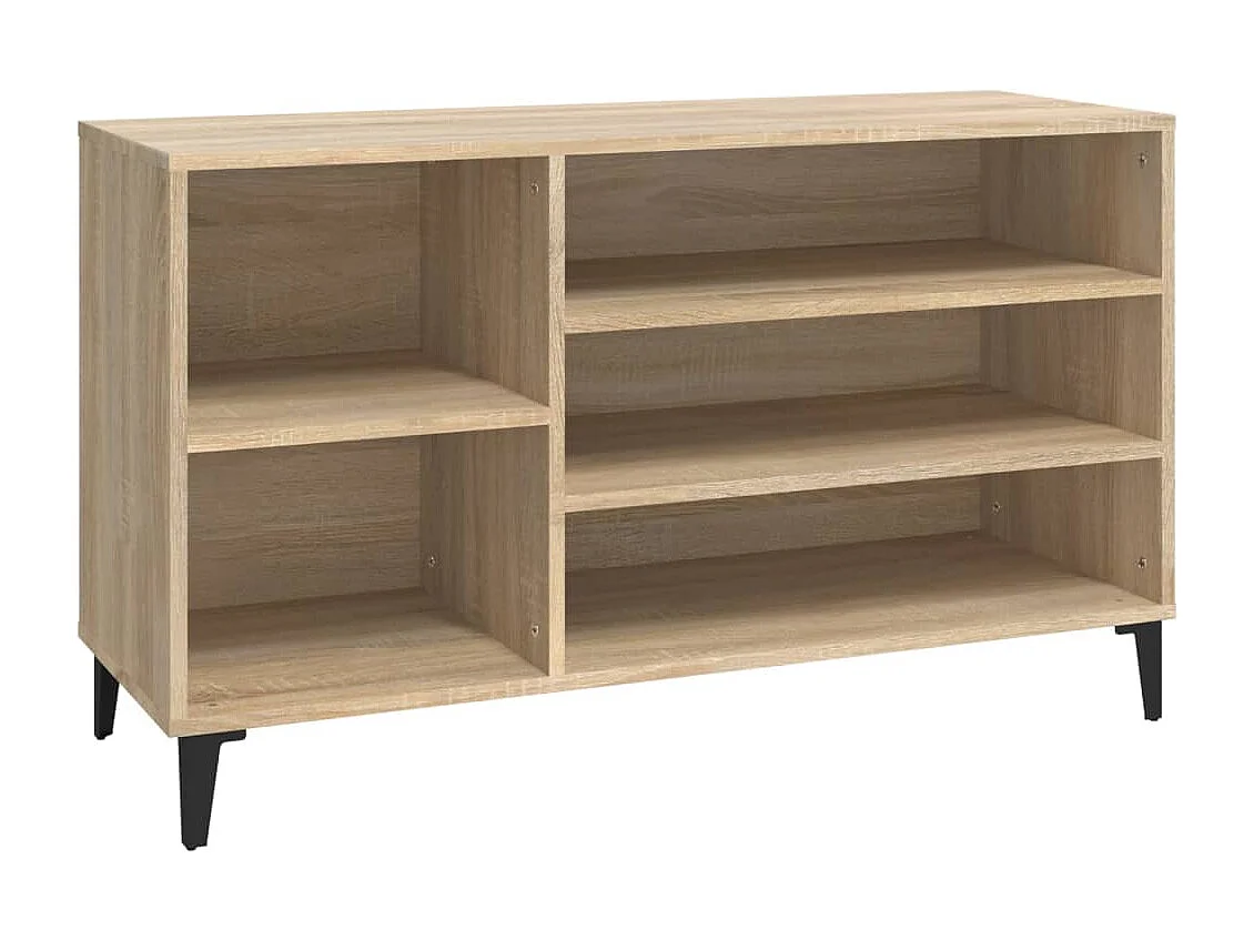 Mueble zapatero madera contrachapada roble Sonoma 102x36x60 cm ES780032