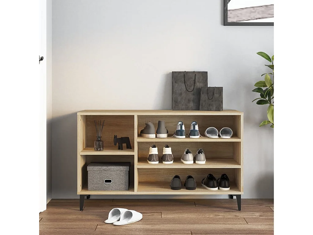 Meuble à chaussures Chêne sonoma 102x36x60cm Bois d'ingénierie FR83144